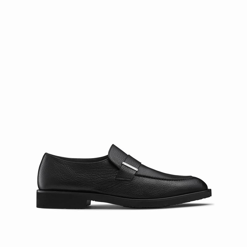 Russell & Bromley Domain Mens Luxury Loafers Black |DBK573WU|